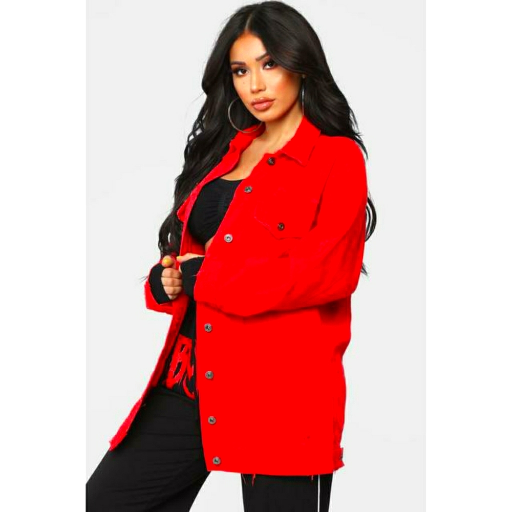 Red Denim Jacket